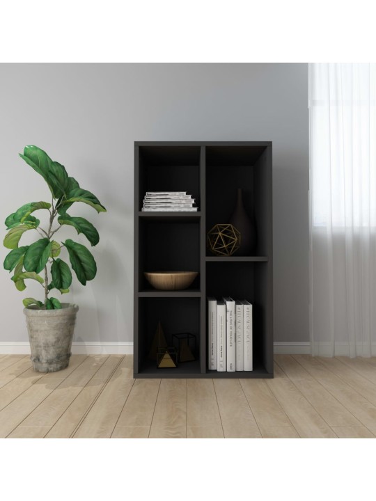 Grāmatu plaukts, 50x25x80 cm, melns, skaidu plāksne