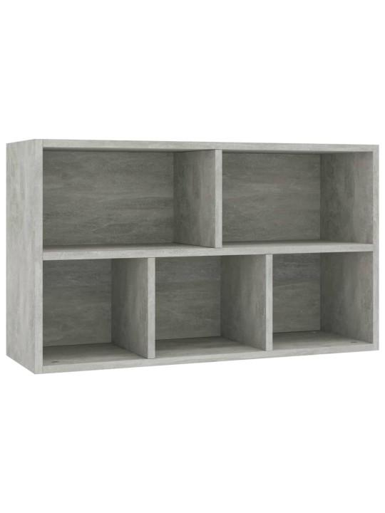 Grāmatu plaukts, 50x25x80 cm, betonpelēks, skaidu plāksne