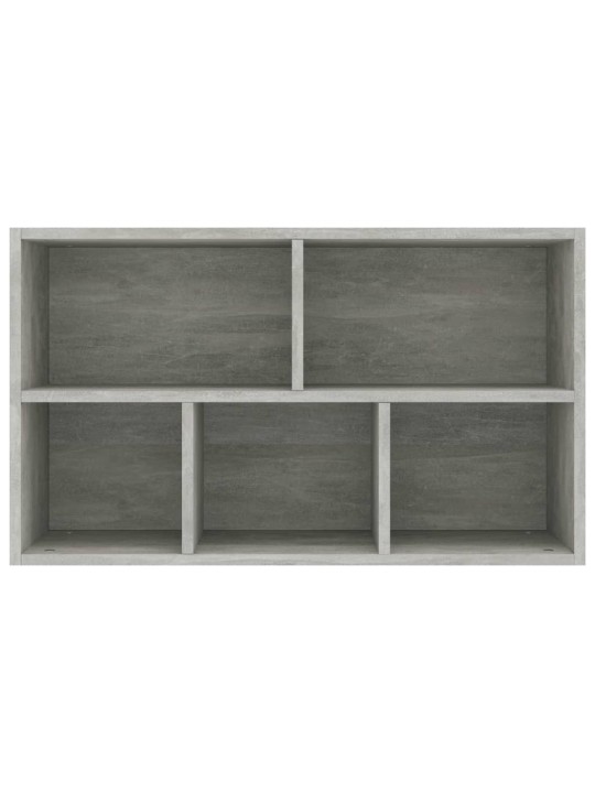 Grāmatu plaukts, 50x25x80 cm, betonpelēks, skaidu plāksne