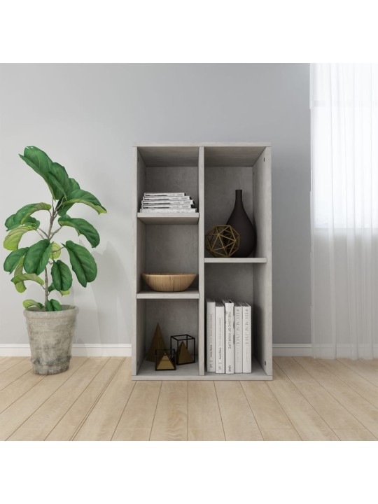 Grāmatu plaukts, 50x25x80 cm, betonpelēks, skaidu plāksne