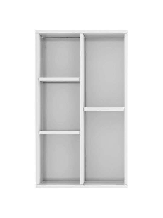 Grāmatu plaukts, 50x25x80 cm, spīdīgi balts, skaidu plāksne