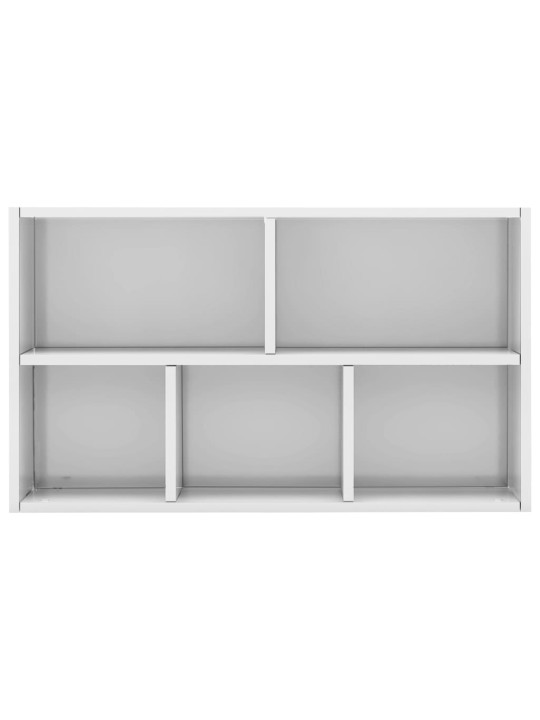 Grāmatu plaukts, 50x25x80 cm, spīdīgi balts, skaidu plāksne