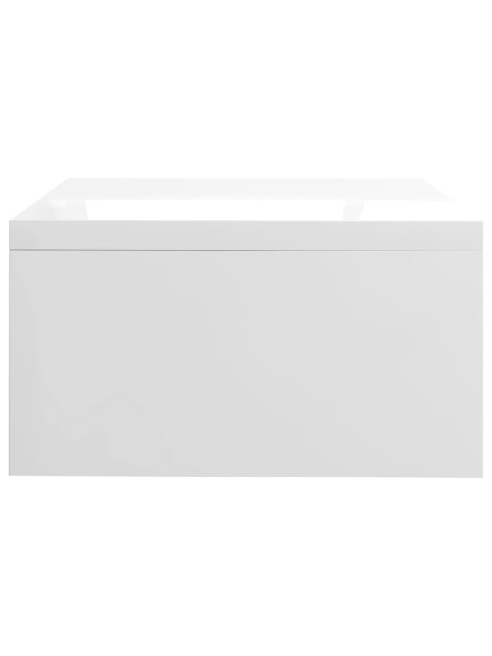 Monitora paliktnis, 42x24x13cm, inženierijas koks spīdīgi balts