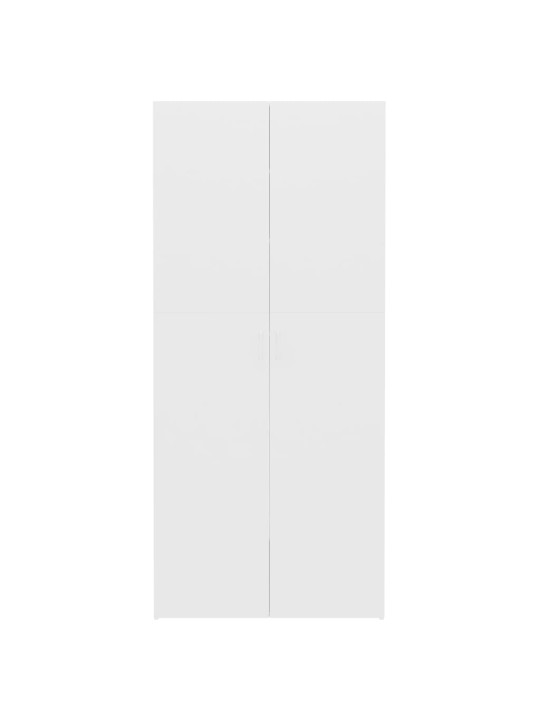 Apavu skapis, 80x35,5x180 cm, kokskaidu plāksne, balts
