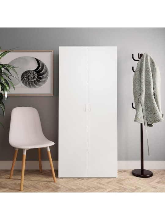 Apavu skapis, 80x35,5x180 cm, kokskaidu plāksne, balts