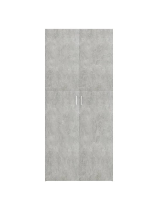 Apavu skapis, 80x35,5x180 cm, kokskaidu plāksne, betona pelēks