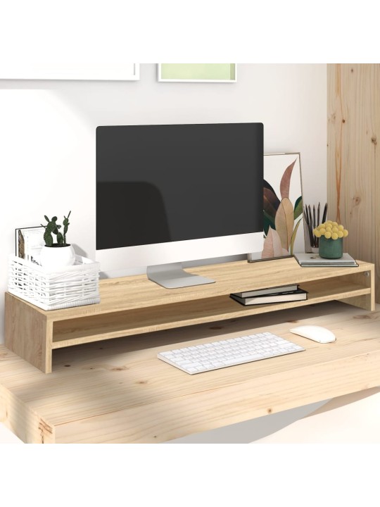 Monitora paliktnis, 100x24x13cm, ozola krāsā, inženierijas koks