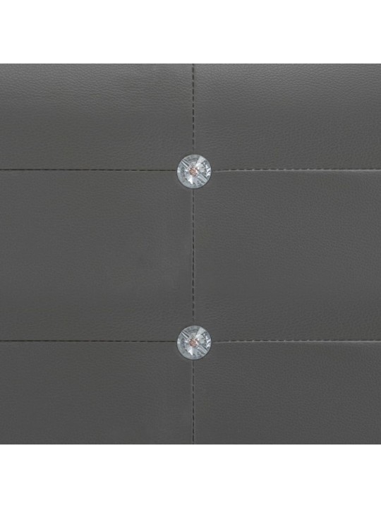 Gultas rāmis, pelēka mākslīgā āda, 180x200 cm