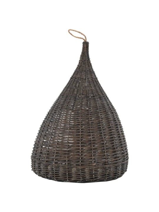 Kaķu māja ar spilvenu, 40x60 cm, pelēka, vītols, vigvama forma