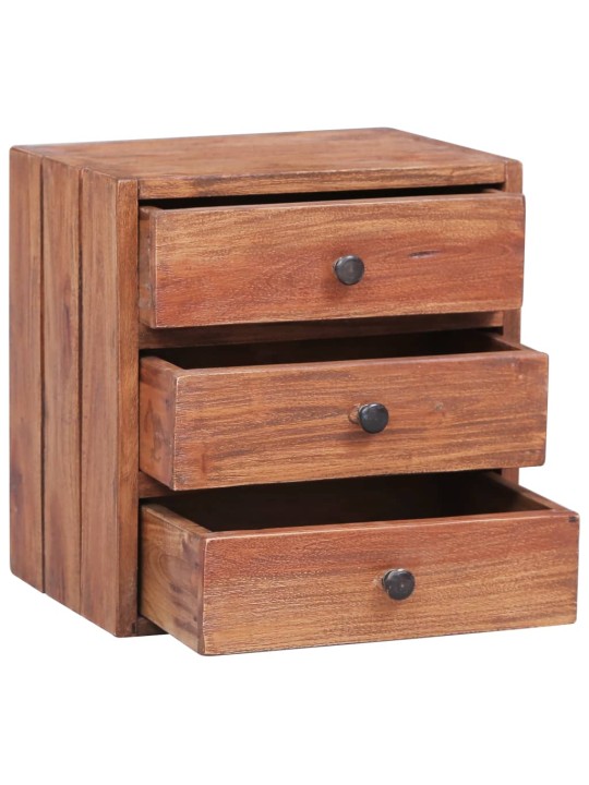 Naktsskapītis ar 3 atvilktnēm 35x25x35 cm masīvs sarkankoks