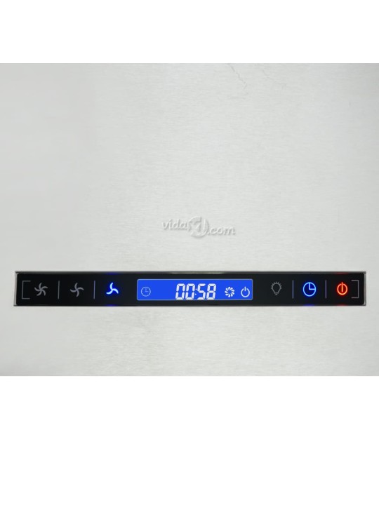 Piekarams tvaika nosūcējs, skārienjutīgs lcd, 37 cm, tērauds