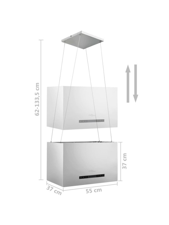Piekarams tvaika nosūcējs, skārienjutīgs lcd, 55 cm, tērauds