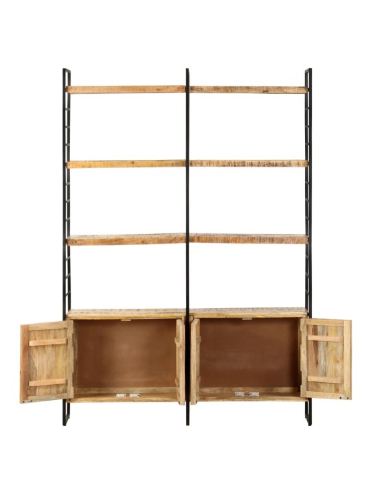 Grāmatu skapis, 4 līmeņi, 124x30x180 cm, mango koks