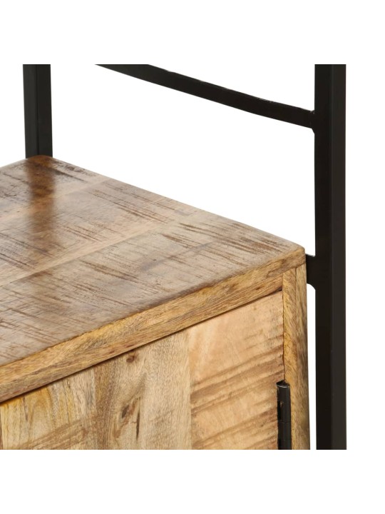 Grāmatu skapis, 4 līmeņi, 124x30x180 cm, mango koks