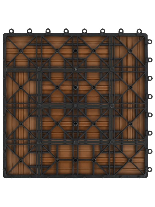 Terases flīzes, 22 gab., wpc, 30x30 cm, 2 m2, tīkkoka krāsā