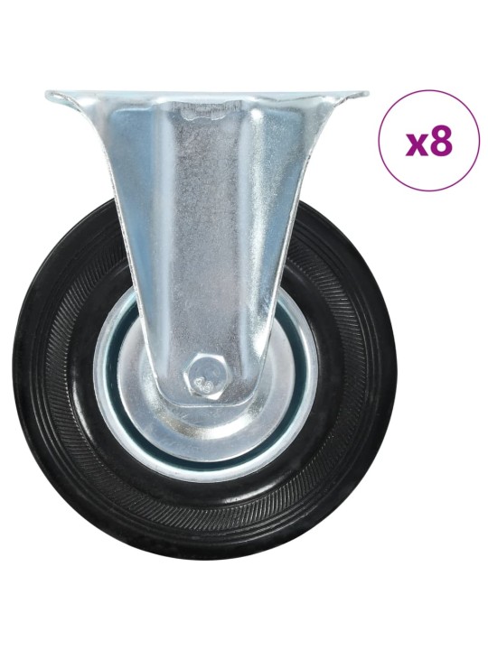 Fiksēti ritenīši, 8 gab., 125 mm