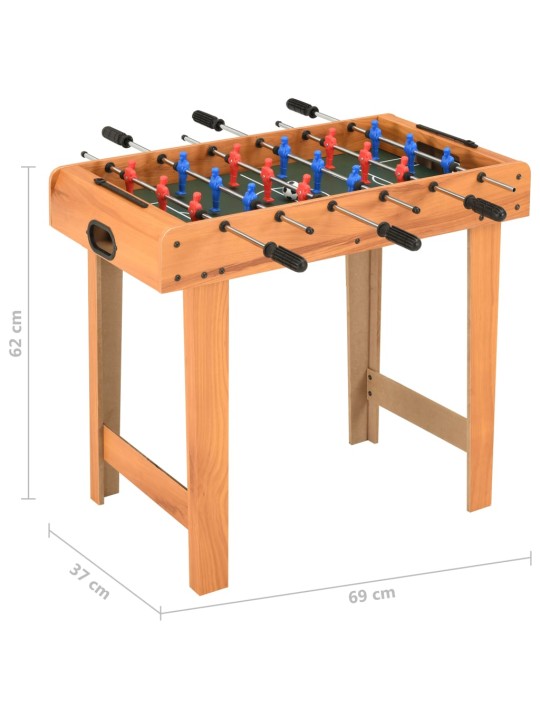 Mini galda futbols, kļavas koka krāsa, 69x37x62 cm