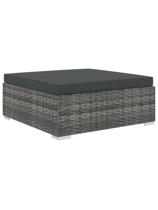 11-daļīgs dārza atpūtas mēbeļu komplekts, pelēks pe