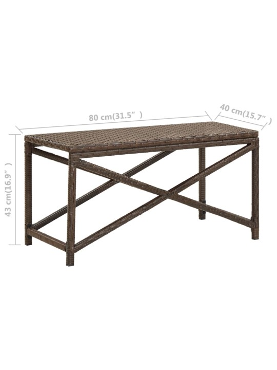 Dārza sols, 80 cm, brūna pe rotangpalma