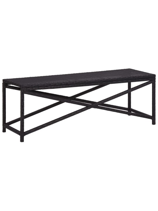 Dārza sols, 120 cm, melna pe rotangpalma