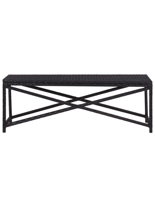 Dārza sols, 120 cm, melna pe rotangpalma