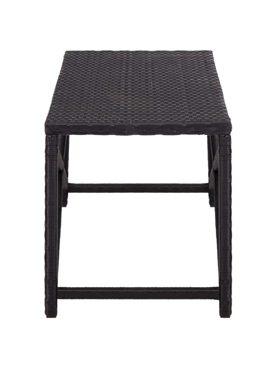 Dārza sols, 120 cm, melna pe rotangpalma