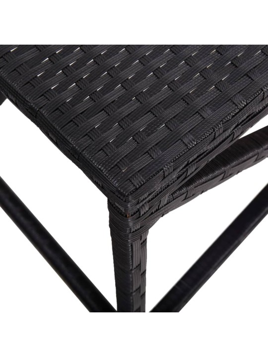 Dārza sols, 120 cm, melna pe rotangpalma