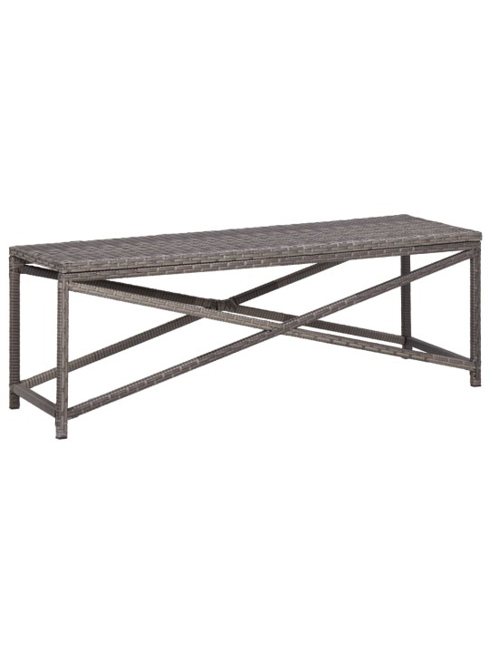 Dārza sols, 120 cm, pelēks, pe rotangpalma