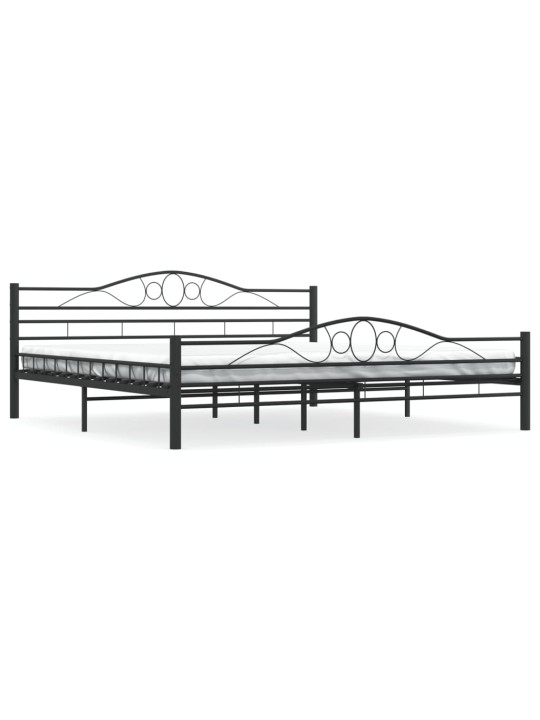 Gultas rāmis, melns, 180x200 cm, tērauds