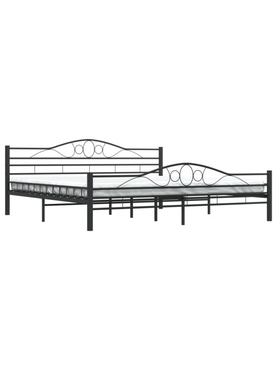 Gultas rāmis, melns, 180x200 cm, tērauds