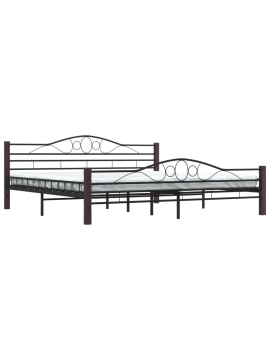 Gultas rāmis, melns metāls, 180x200 cm