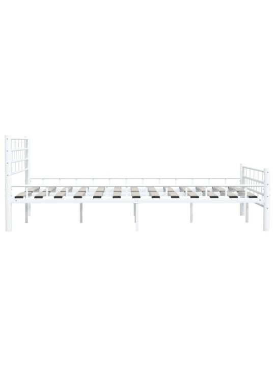 Gultas rāmis, balts metāls, 120x200 cm