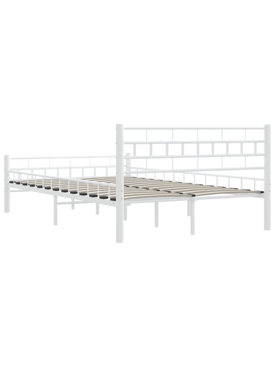 Gultas rāmis, balts metāls, 120x200 cm