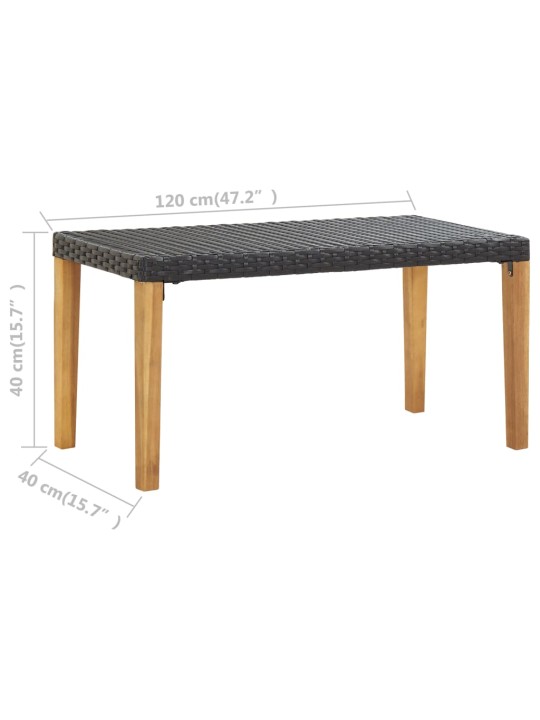 Sols, 120 cm, melna pe rotangpalma, akācijas masīvkoks