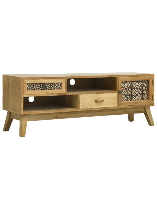 Tv skapītis, brūns, 120x30x42 cm, grebts raksts, koks