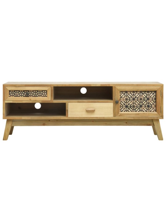 Tv skapītis, brūns, 120x30x42 cm, grebts raksts, koks