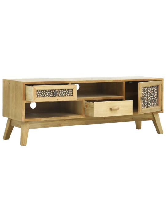 Tv skapītis, brūns, 120x30x42 cm, grebts raksts, koks