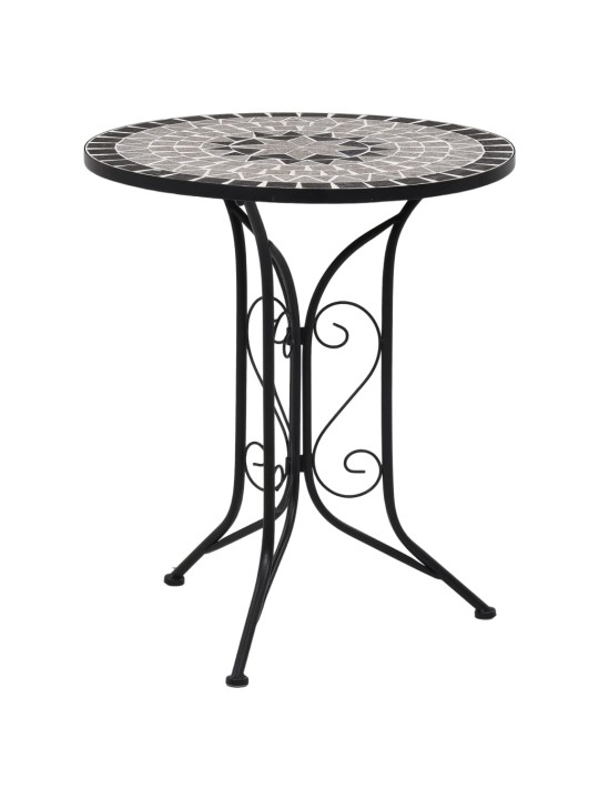 Mozaīkas bistro galds, 60 cm, pelēka keramika