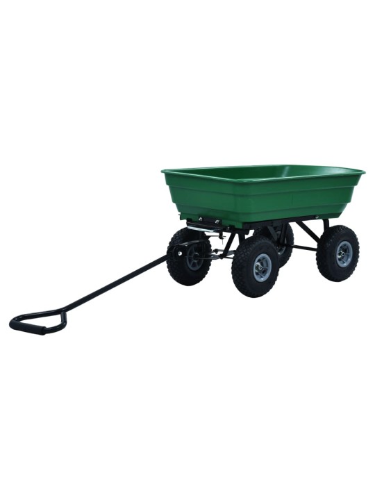 Dārza ratiņi, 300 kg, 75 l, zaļi