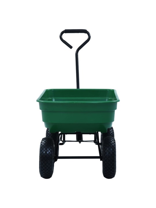 Dārza ratiņi, 300 kg, 75 l, zaļi