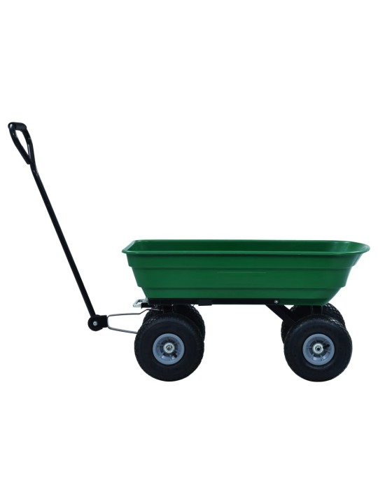Dārza ratiņi, 300 kg, 75 l, zaļi