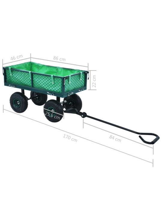 Dārza ratiņi, zaļi, 250 kg