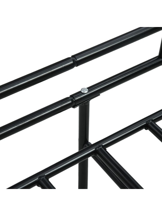 Dīvāngultas rāmis, melns metāls, 90x200 cm