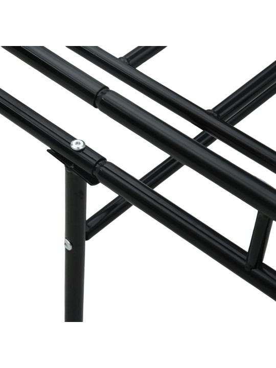 Dīvāngultas rāmis, melns metāls, 90x200 cm
