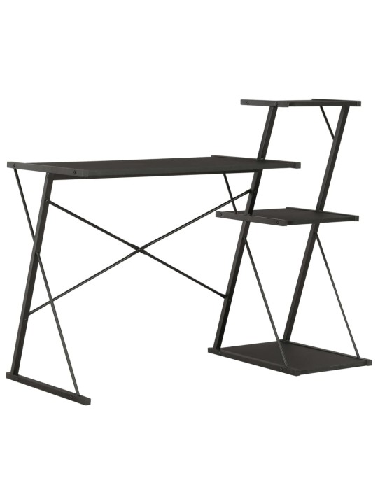 Rakstāmgalds ar plauktu, 116x50x93 cm, melns