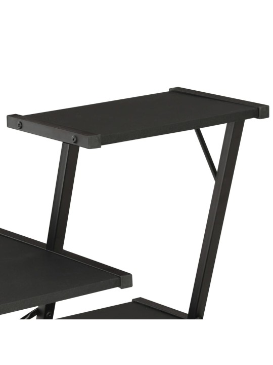 Rakstāmgalds ar plauktu, 116x50x93 cm, melns