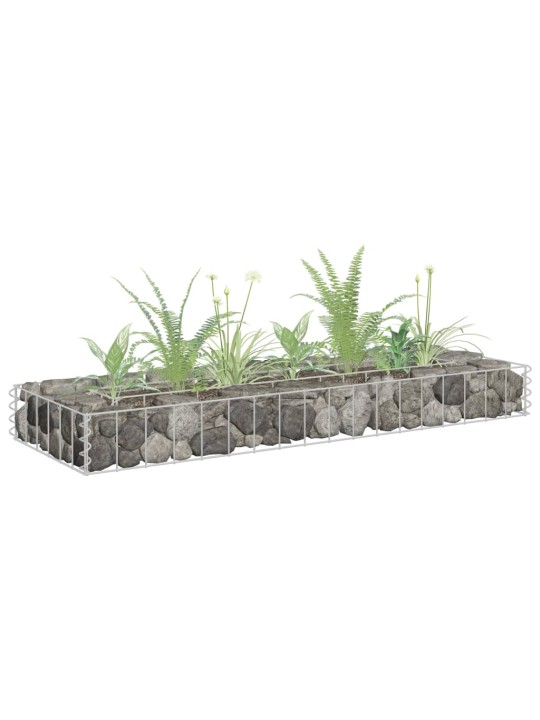 Gabions, augstā puķu kaste, cinkots tērauds, 90x30x10 cm