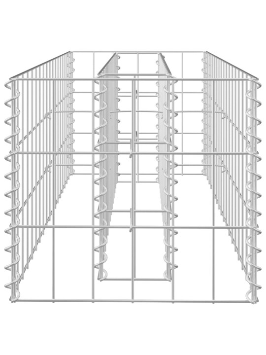 Gabions, augstā puķu kaste, cinkots tērauds, 90x30x30 cm