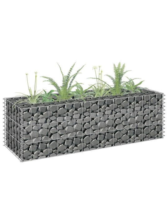 Gabions, augstā puķu kaste, cinkots tērauds, 90x30x30 cm