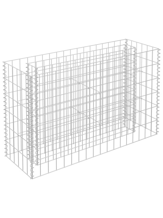 Gabions, augstā puķu kaste, cinkots tērauds, 90x30x60 cm